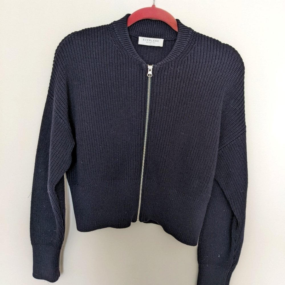 EUC Fisherman Cotton Zip Bomber